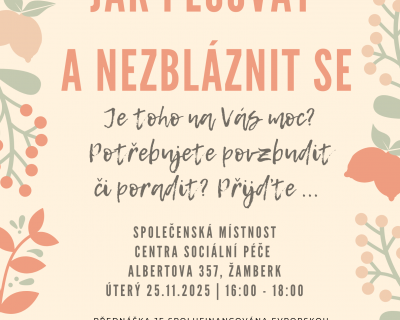 pozvánka na další přednášku pro veřejnost