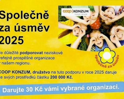 SBÍRKA KONZUMU SPOLEČNĚ ZA ÚSMĚV 2025